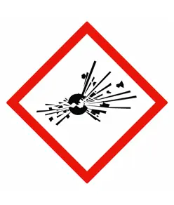 etichette autoadesive 'materiali esplosivi'