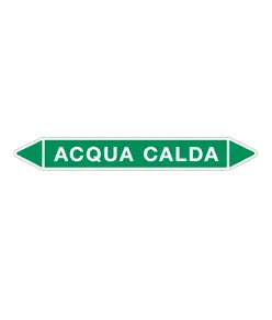 Etichette autoadesive per tubazioni acqua calda