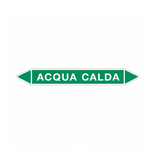 Etichette autoadesive per tubazioni acqua calda