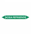 Etichette autoadesive per tubazioni  Acqua refrigerata