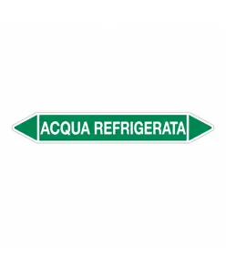 Etichette autoadesive per tubazioni  Acqua refrigerata