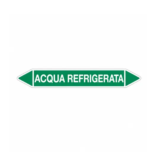Etichette autoadesive per tubazioni  Acqua refrigerata