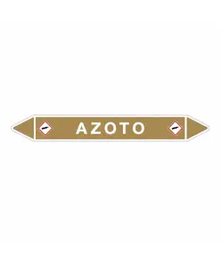 Etichette autoadesive per tubazioni  Azoto