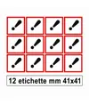 Etichette autoadesive 'pericolo'.