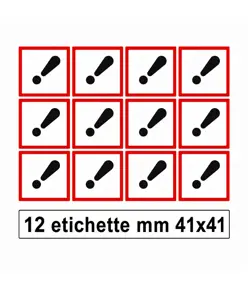Etichette autoadesive 'pericolo'.