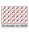 Etichette autoadesive 'pericolo'.