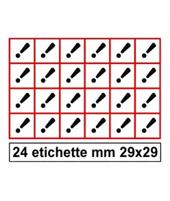 Etichette autoadesive 'pericolo'.