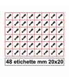 Etichette autoadesive 'pericolo'.