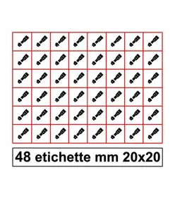Etichette autoadesive 'pericolo'.