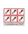 Etichette autoadesive 'pericolo'.