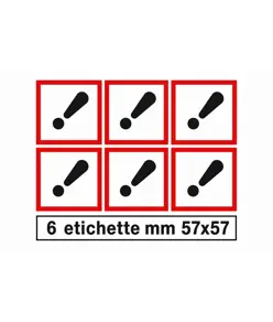 Etichette autoadesive 'pericolo'.