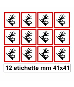 Etichette autoadesive 'pericolo ambiente'