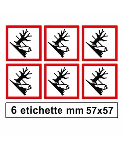 Etichette autoadesive 'pericolo ambiente'