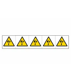 etichette autoadesive 'pericolo oggetto affilato'