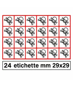Etichette autoadesive 'tossico'