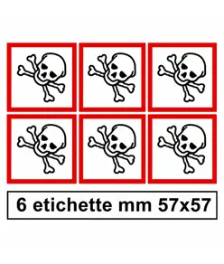 Etichette autoadesive 'tossico'