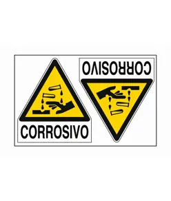 Etichette autoadesivo 'corrosivo'