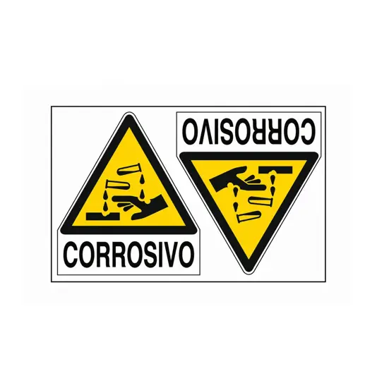 Etichette autoadesivo 'corrosivo'