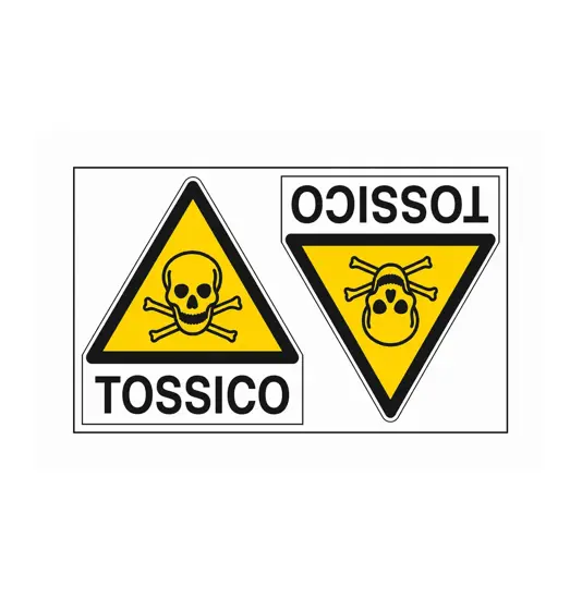 Etichette autoadesivo 'tossico'
