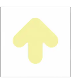etichette con frecce autoadesive fotoluminescenti
