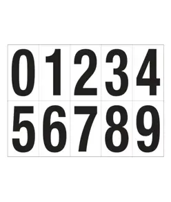 Etichette con numeri e lettere