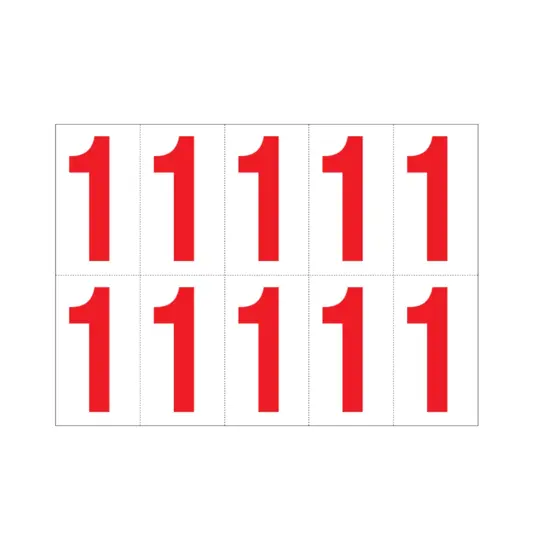 Etichette con numeri e lettere