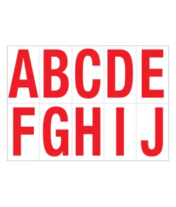 Etichette con numeri e lettere