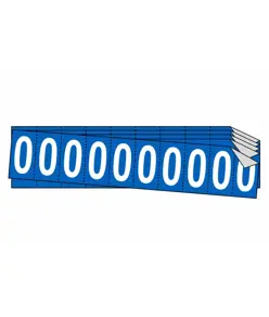 fogli adesivi da 10 etichette 34x60mm  con numeri e lettere