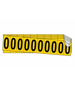 fogli adesivi da 10 etichette 34x60mm  con numeri e lettere