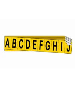 fogli adesivi da 10 etichette 34x60mm  con numeri e lettere