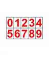 Fogli adesivi da 10 etichette 70x124mm  con numeri e lettere