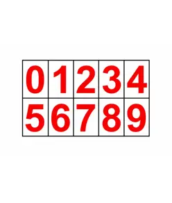 Fogli adesivi da 10 etichette 70x124mm  con numeri e lettere