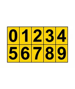 Fogli adesivi da 10 etichette 70x124mm  con numeri e lettere