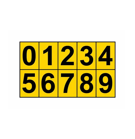Fogli adesivi da 10 etichette 70x124mm  con numeri e lettere