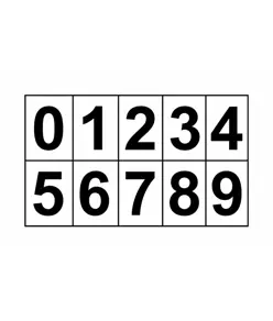 Fogli adesivi da 10 etichette 70x124mm  con numeri e lettere