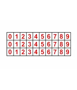 fogli adesivi da 30 etichette 16x24mm  con numeri e lettere
