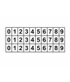 fogli adesivi da 30 etichette 16x24mm  con numeri e lettere