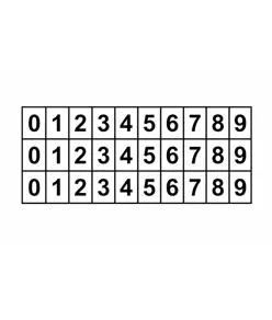 fogli adesivi da 30 etichette 16x24mm  con numeri e lettere