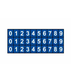 fogli adesivi da 30 etichette 16x24mm  con numeri e lettere