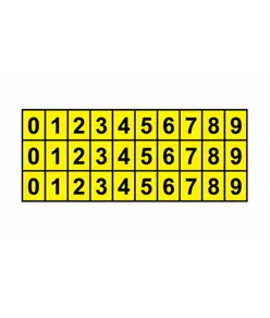 fogli adesivi da 30 etichette 24x34mm  con numeri e lettere