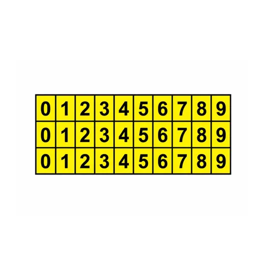 fogli adesivi da 30 etichette 24x34mm  con numeri e lettere