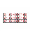 fogli adesivi da 30 etichette 24x34mm  con numeri e lettere