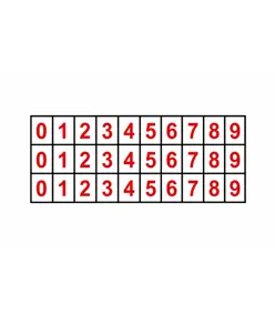 fogli adesivi da 30 etichette 24x34mm  con numeri e lettere