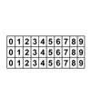 fogli adesivi da 30 etichette 24x34mm  con numeri e lettere