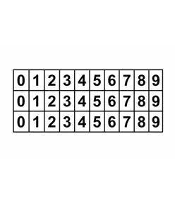 fogli adesivi da 30 etichette 24x34mm  con numeri e lettere