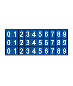 fogli adesivi da 30 etichette 24x34mm  con numeri e lettere