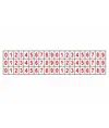 fogli adesivi da 60 etichette 6x10mm  con numeri e lettere
