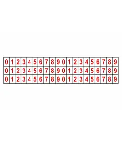 fogli adesivi da 60 etichette 6x10mm  con numeri e lettere