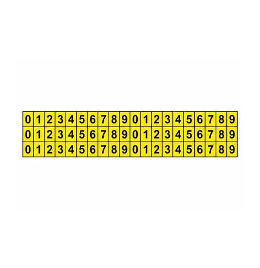 fogli adesivi da 60 etichette 6x10mm  con numeri e lettere