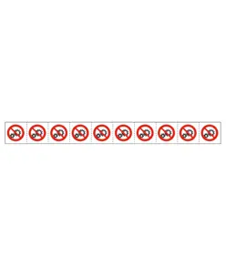 fogli da 10 etichette adesive divieto 'non rimuovere dispositivi...'